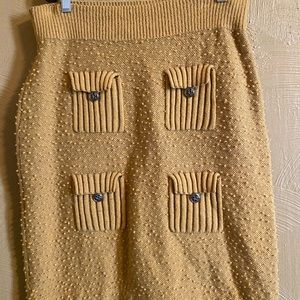 Unique sweater textured skirt